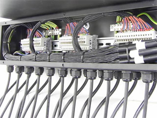 Internal wiring of a lighting patch system